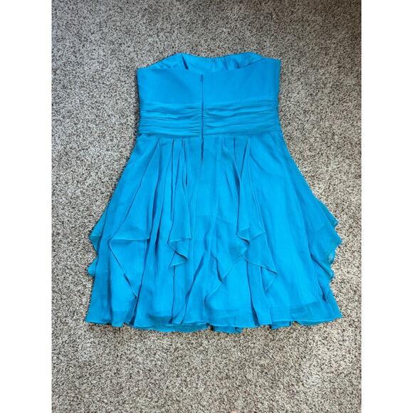 DAVIDS BRIDAL dress, size 8, Turquoise Blue - Picture 5 of 10